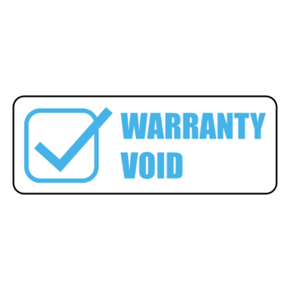 Warranty Void Sticker (Baby Blue)